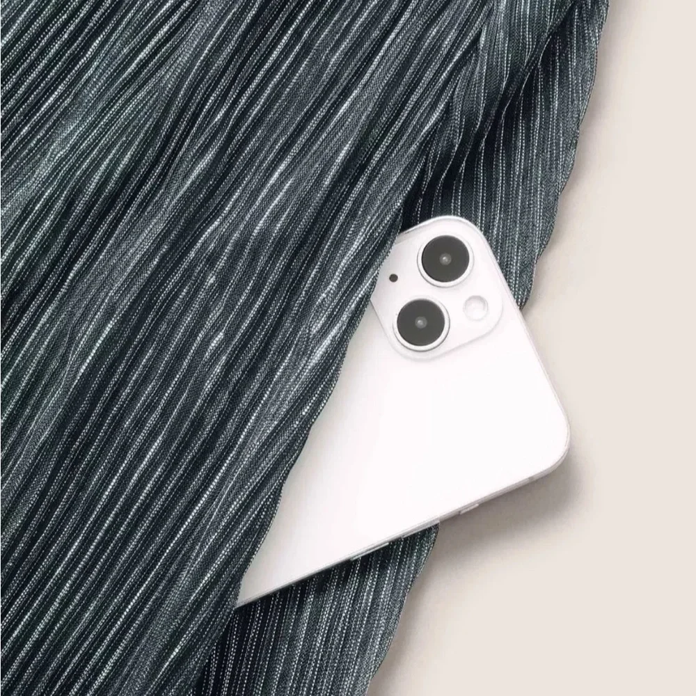 Bloomchic Cerulean Glitter Mesh Lined Surplice Neck Ruffle Pocket Dress 14-16 - Picture 6 of 11